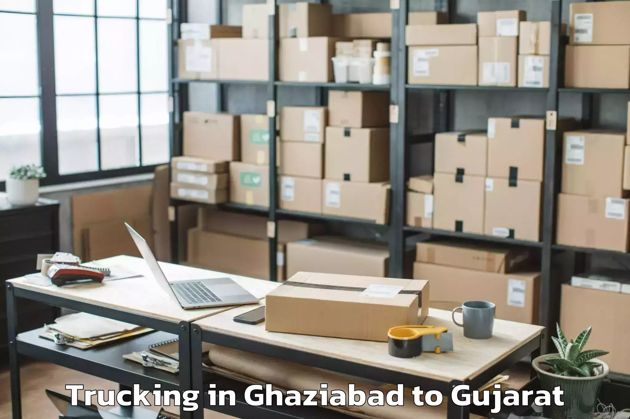 Book Ghaziabad to Dhuvaran Trucking